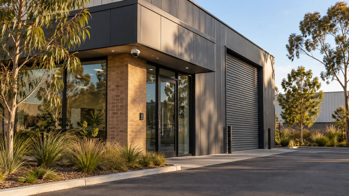 Modern Adelaide business premises with CCTV and controlled entry